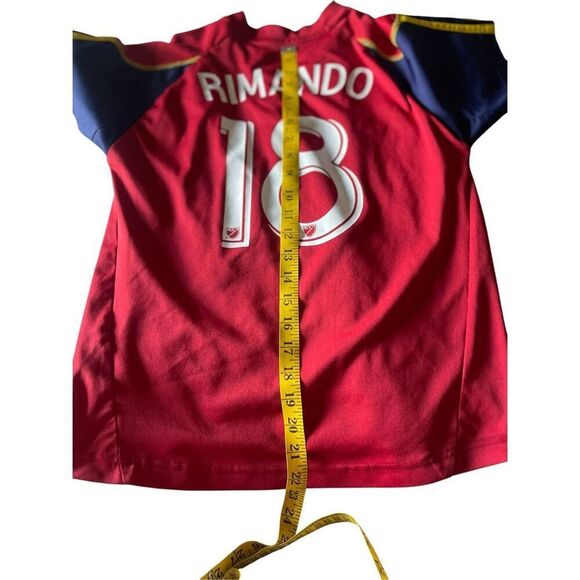 Adidas Youth Red Yellow Real Salt Lake MLS Soccer Jersey T-Shirt Size Medium - Picture 6 of 9